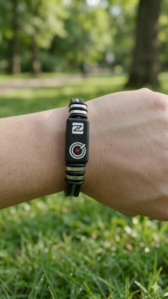 Stielvolles Gummiarmband mit Kette